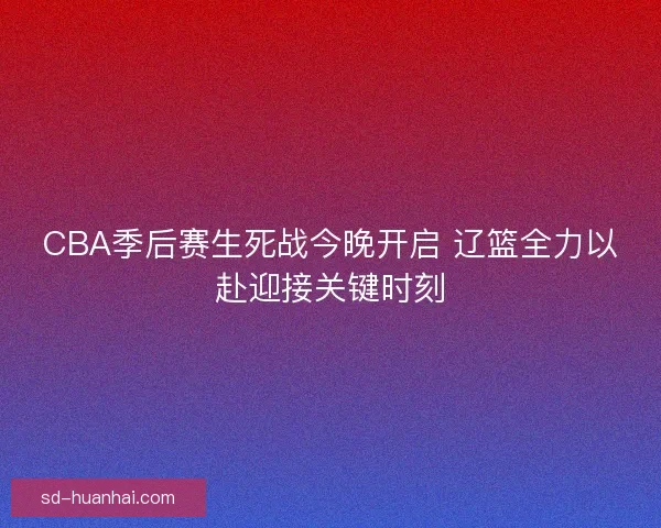 CBA季后赛生死战今晚开启 辽篮全力以赴迎接关键时刻